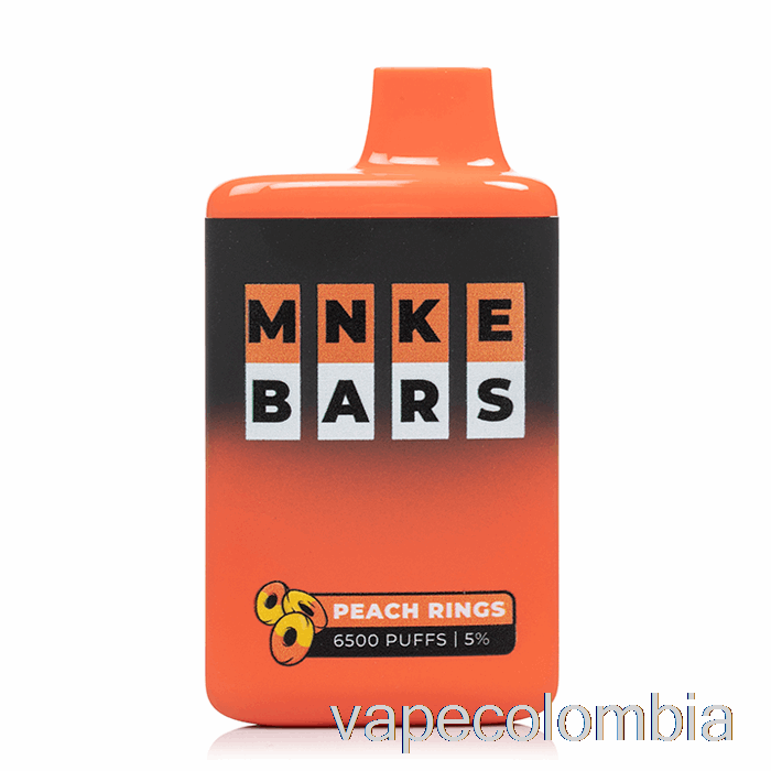 Vape Recargable Mnke Barras 6500 Anillos De Melocotón Desechables